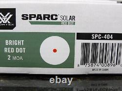 100% Vortex Sparc Solar Red Dot Sight 2 MOA SPC-404