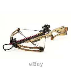 175 lb Camouflage Compound Crossbow Bow +Red Dot Scope +All Accessories 150 180