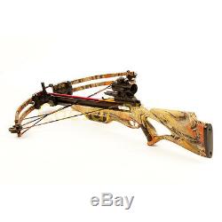 175 lb Camouflage Compound Crossbow Bow +Red Dot Scope +All Accessories 150 180