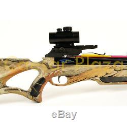 175 lb Camouflage Compound Crossbow Bow +Red Dot Scope +All Accessories 150 180
