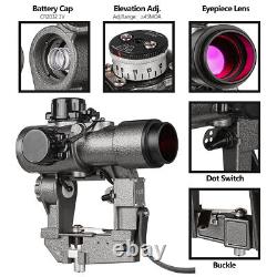 1x30 Tactical Hunting Riflescope Red Dot Sight With Side-Rail Mount For AK serie