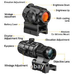 2 MOA Motion Awake Red Dot Sight & Flip-to-Side 3X Magnifier Combo Optics Sight