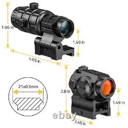 2 MOA Motion Awake Red Dot Sight & Flip-to-Side 3X Magnifier Combo Optics Sight