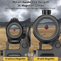 2 MOA Motion Awake Red Dot Sight & Flip-to-Side 3X Magnifier Combo Optics Sight
