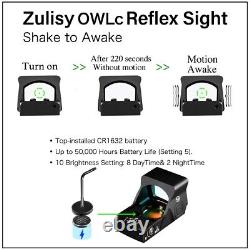 3MOA Green Dot & 56MOA Circle Ring Reticle Sight OWLC for Doctor Cut Glock Plate