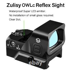 3MOA Green Dot & 56MOA Circle Ring Reticle Sight OWLC for Doctor Cut Glock Plate