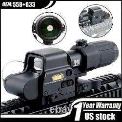 3X G33 Sight Magnifier With Switch to Side QD Mount & 558 Red Green Dot Clone