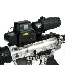 3X G33 Sight Magnifier With Switch to Side QD Mount & 558 Red Green Dot Clone BK