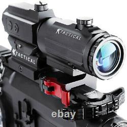 3X Magnifier Flip Optic Quick Release for Red Dot Sights Rifle Rail Mounted Ktac