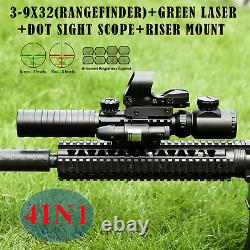 3-9X32 EG Illuminated Rifle Scope HD119 Red & Green Dot Reflex Green Laser Sight