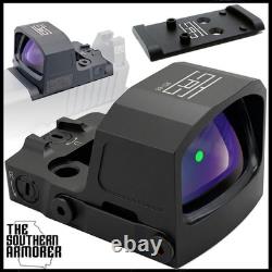 3 MOA Green Dot Sight RMSc 407K 507K Micro Optic Shake Awake GLOCK plate incl