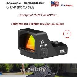 3 MOA Red Dot & 56 MOA Circle Reticle Sight OAKc for RMR Cut Slide Adatper plate