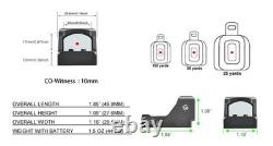 3 MOA Red Dot & 56 MOA Circle Reticle Sight OAKc for RMR Cut Slide Adatper plate