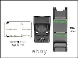 3 MOA Red Dot & 56 MOA Circle Reticle Sight OAKc for RMR Cut Slide Adatper plate