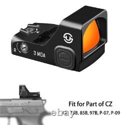 3 MOA Red Dot Reflex Sight Scope OAK & Mount plate for CZ 75B 85B 97B P-07 P-09