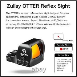 3 MOA Red Dot Reflex Sight ZULISY OTTER for RMSC Cut Glock 48MOS P365XL METE SFX
