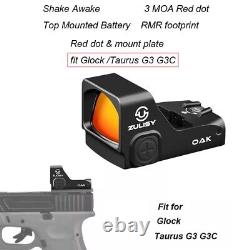 3 MOA Red Dot Sight Holographic Scope & mount plate for Taurus G3 G3C Glock