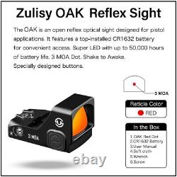 3 MOA Red Dot Sight Holographic Scope & mount plate for Taurus G3 G3C Glock