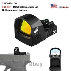 3 MOA Shake Awake Red Dot Reflex Sight for RMSc Cut Slide Glock 43X 48MOS P365XL