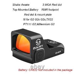 3 MOA Shake Awake Red Dot Sight Holographic Scope for Taurus PT111 G2 G2c TX22