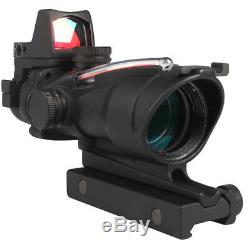 4X32 ACOG Real Red Fiber Scope withRMR Red Dot sight for Hunting Airsoft Rifle