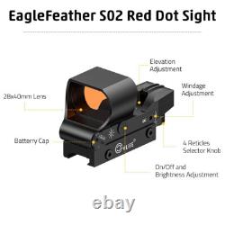 4 Type Reticle Red Dot Sight + 3X Magnifier Scope Combo CVLIFE agleFeather S02