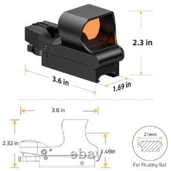 4 Type Reticle Red Dot Sight + 3X Magnifier Scope Combo CVLIFE agleFeather S02