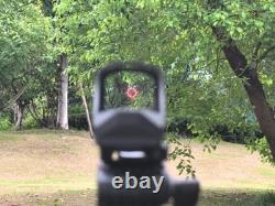 510C Open 2 MOA Dot/64 MOA Circle Red Dot Reflex Sight Multi-Reticle Solar Power