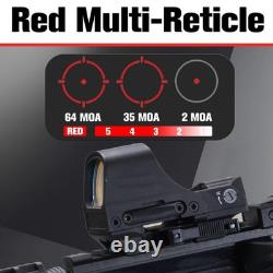 510C Open Reflex Circle Red Dot Sight Solar Power Multi-Reticle(Shake Awake)