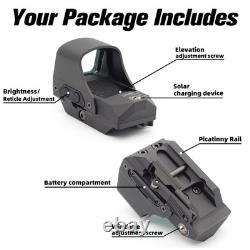 510C Style Red 2 / 65 MOA Circle Dot Sight Solar Power Holographic Multi Reticle