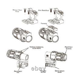 558 EXPS3-2 Red Green Dot Switch Side QD Mount With G43 3X Sight Magnifier TAN