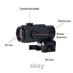 558+G45 Holographic Sight with 5x Magnifier Red Green Dot Holo Clone Full Marking
