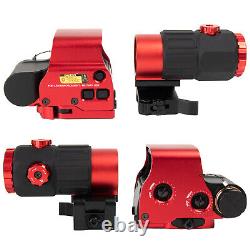 558+G45 Holographic Sight with 5x Magnifier Red Green Dot Holosight Reflex Clone