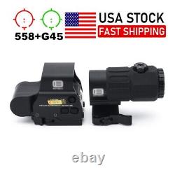 558+G45 Magnifier QD Side EXPS3-2 Holographic Red Green Dot Sight Reflex Airsoft