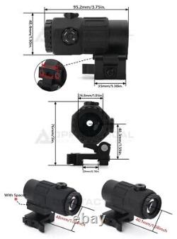 558+G45 Magnifier QD Side EXPS3-2 Holographic Red Green Dot Sight Reflex Airsoft