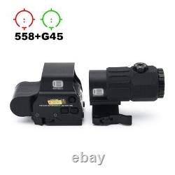 558+G45 Magnifier QD Side EXPS3-2 Holographic Red Green Dot Sight Reflex Replica