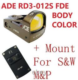 ADE FDE RD3-012 RED Dot Sight+Mount Plate for SW Smith Wesson MP Shield MP M2.0