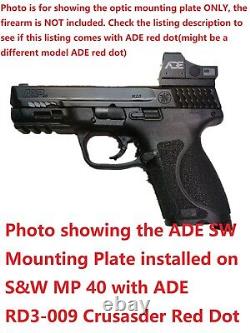 ADE FDE RD3-012 RED Dot Sight+Mount Plate for SW Smith Wesson MP Shield MP M2.0