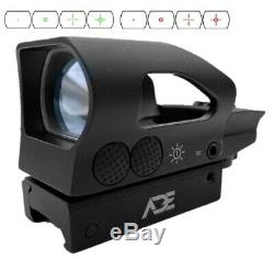 ADE OPTICS RD2-005 Digital Tactical 4 Reticle Holo Reflex Sight Red Green Dot