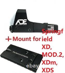 ADE RD3-006 GREEN Dot Reflex Sight Pistol 4 Springfield XD, MOD. 2, XDm, XDS red