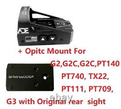 ADE RD3-012 Delta Red Dot Sight + Optic Mount Plate For Taurus PT111 G2, G2C, G3