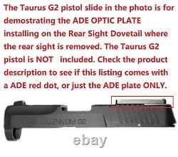 ADE RD3-013 Red Dot + Optic Mount Plate For Taurus PT111 G2, G2C, G3, PT140 tx22