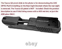 ADE RD3-013 Red Dot + Optic Mount Plate For Taurus PT111 G2, G2C, G3, PT140 tx22