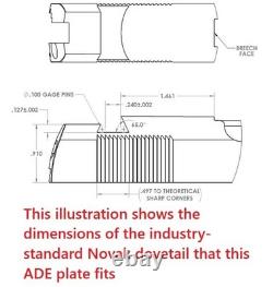 ADE RD3-013 Red Dot Sight + Optic Mount Plate For 1911 Novak Rear Sight Pistol