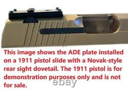 ADE RD3-013 Red Dot Sight + Optic Mount Plate For 1911 Novak Rear Sight Pistol