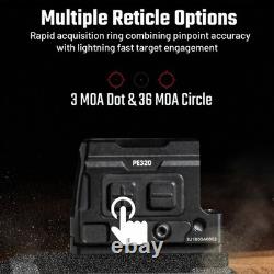 AIMWIN PE320 Enclosed Red Dot Sight with SolarGuard 3 MOA Dot & 36 MOA Circle