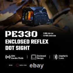 AIMWIN PE330 Enclosed Red Dot Sight with 3 MOA Dot 40 MOA Circle Aspheric Lens