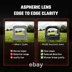 AIMWIN PE330 Enclosed Red Dot Sight with 3 MOA Dot 40 MOA Circle Aspheric Lens