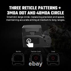 AIMWIN PE330 Enclosed Red Dot Sight with 3 MOA Dot 40 MOA Circle Aspheric Lens