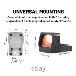 AIMWIN PN330 Red Dot Sight 2 MOA Dot 32 MOA Circle Multi-Reticle Reflex Sight